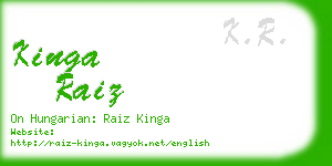 kinga raiz business card